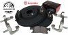 Przednie klocki BREMBO + WIERCONE tarcze hamulcowe HD Jeep Grand Cherokee 3,6 V6 2011-